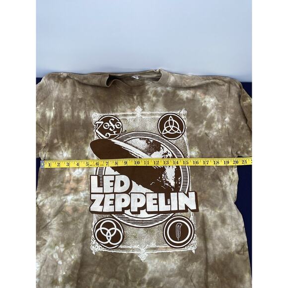 Led Zeppelin Blimp 1969 Merch Tee Brown Large Unisex Classic Rock Music - Picture 6 of 7